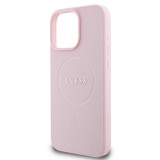 Guess PU Grained Classic Logo MagSafe Zadní Kryt pro iPhone 16 Pro Max Pink