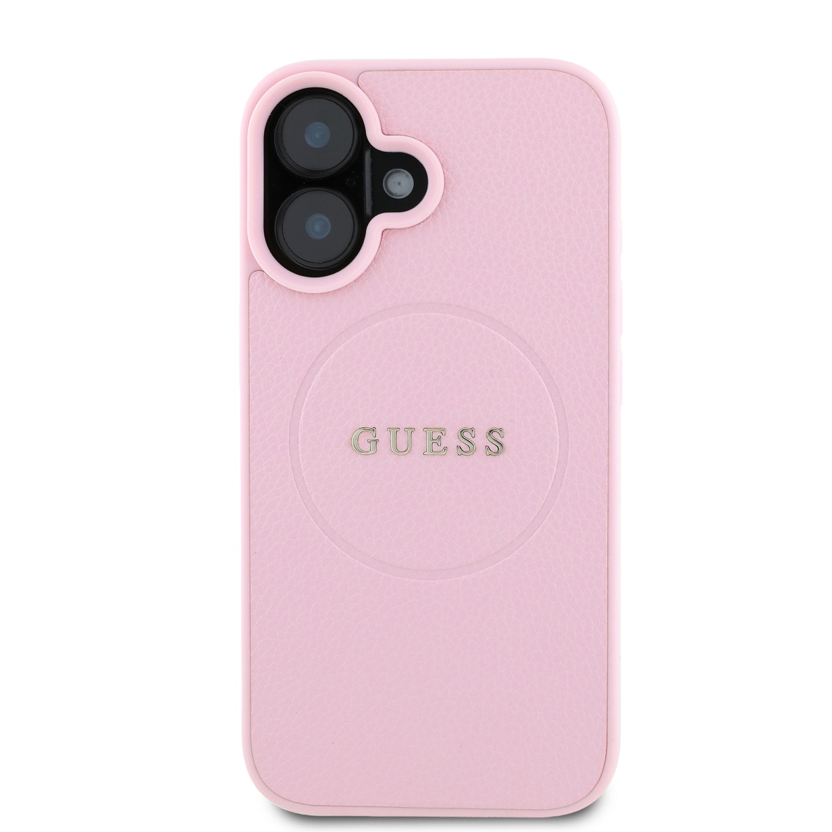 Guess PU Grained Classic Logo MagSafe Zadní Kryt pro iPhone 16 Pink