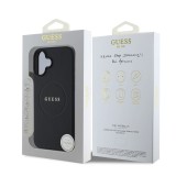 Guess PU Grained Classic Logo MagSafe Zadní Kryt pro iPhone 16 Plus Black