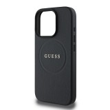 Guess PU Grained Classic Logo MagSafe Zadní Kryt pro iPhone 16 Pro Max Black