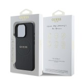 Guess PU Grained Classic Logo MagSafe Zadní Kryt pro iPhone 16 Pro Max Black