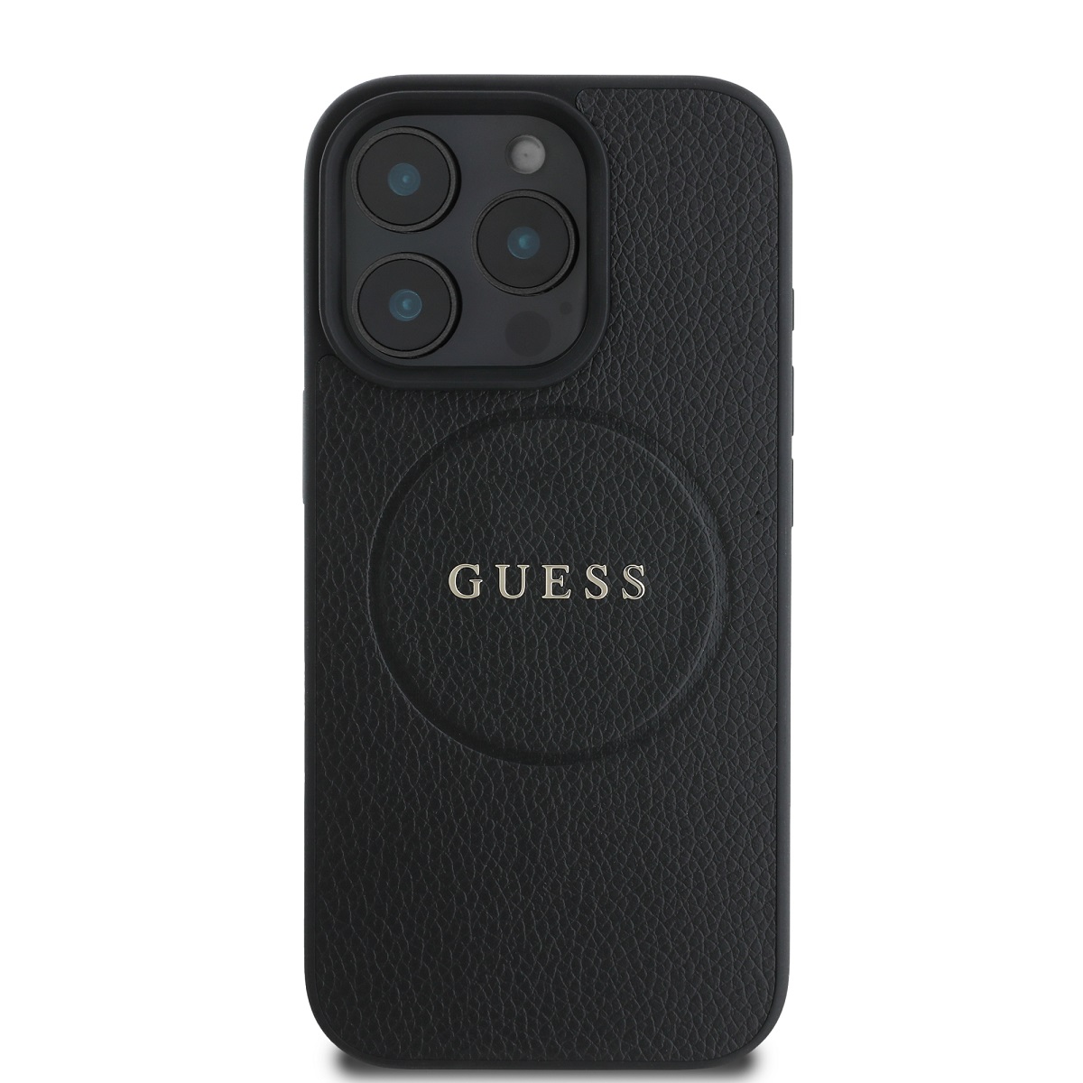 Guess PU Grained Classic Logo MagSafe Zadní Kryt pro iPhone 16 Pro Max Black