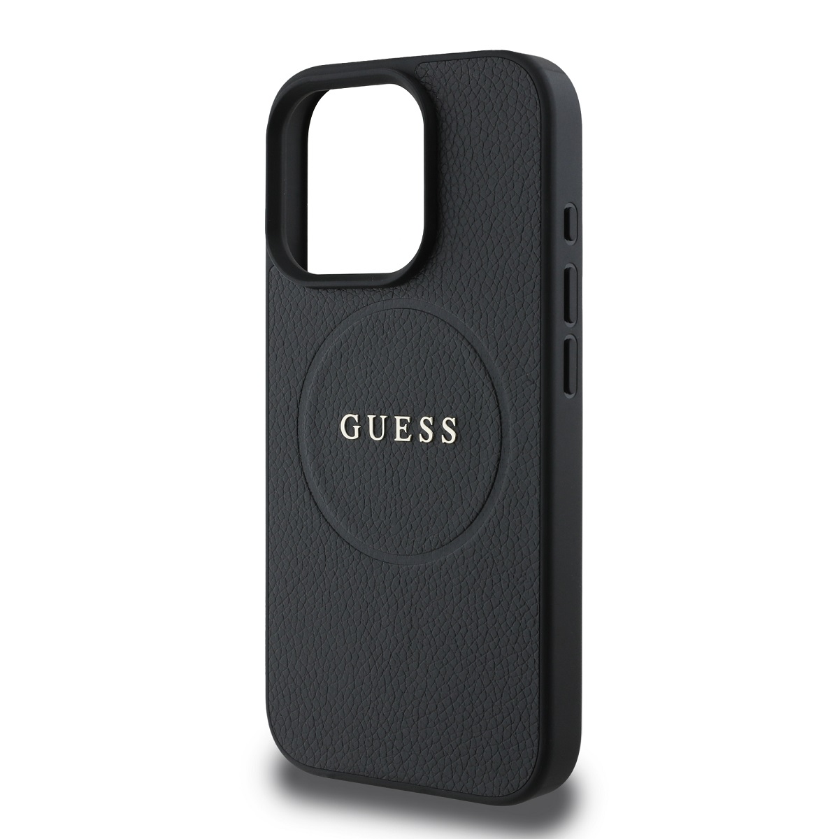 Guess PU Grained Classic Logo MagSafe Zadní Kryt pro iPhone 16 Pro Black