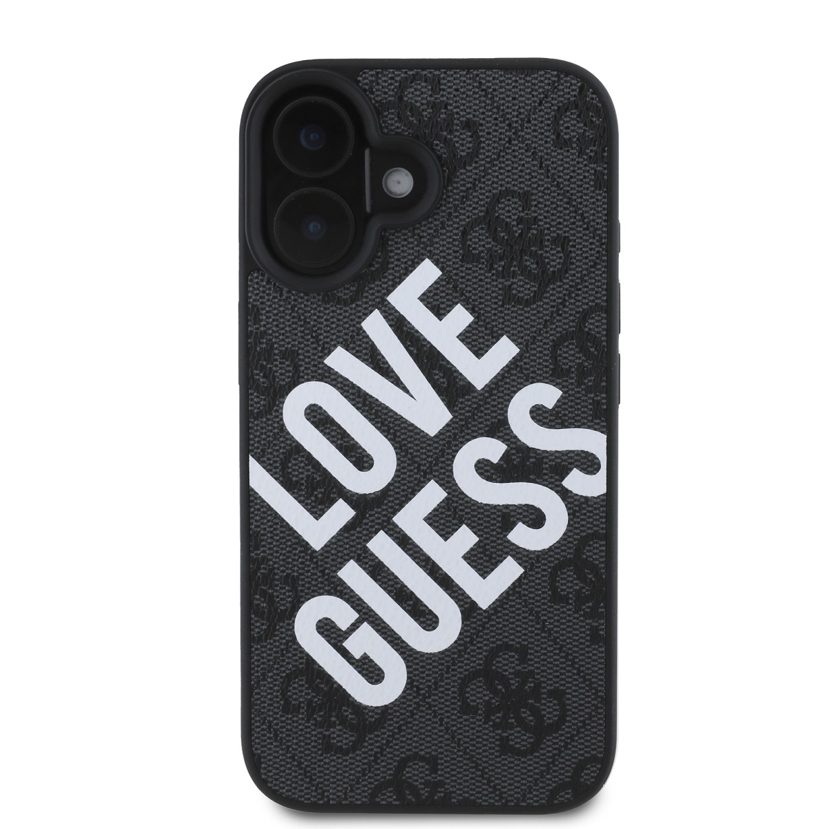 Guess PU Leather 4G Big Love Logo MagSafe Zadní Kryt pro iPhone 16 Black