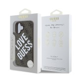 Guess PU Leather 4G Big Love Logo MagSafe Zadní Kryt pro iPhone 16 Brown