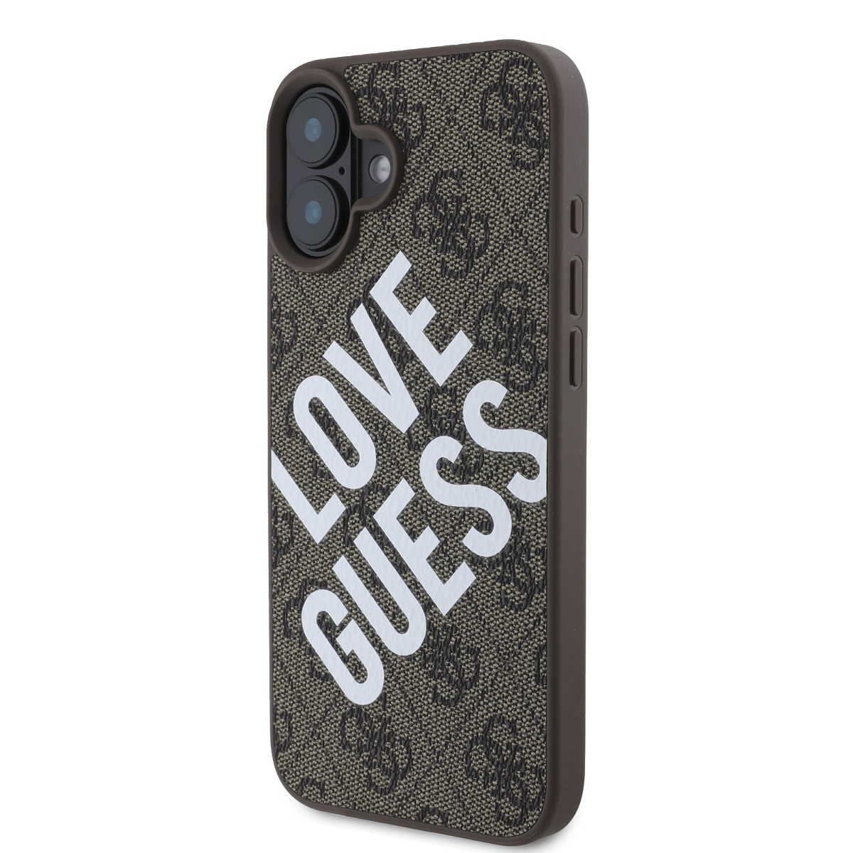 Guess PU Leather 4G Big Love Logo MagSafe Zadní Kryt pro iPhone 16 Brown