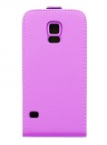 Pouzdro ForCell Slim Flip Flexi pro Samsung G900 Galaxy S5, fialové záda
