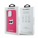 KARL LAGERFELD case for IPHONE 16 Pro Max compatible with MagSafe KLHMP16XSCHPPLF (Sil Choupette Head Print) fuschia