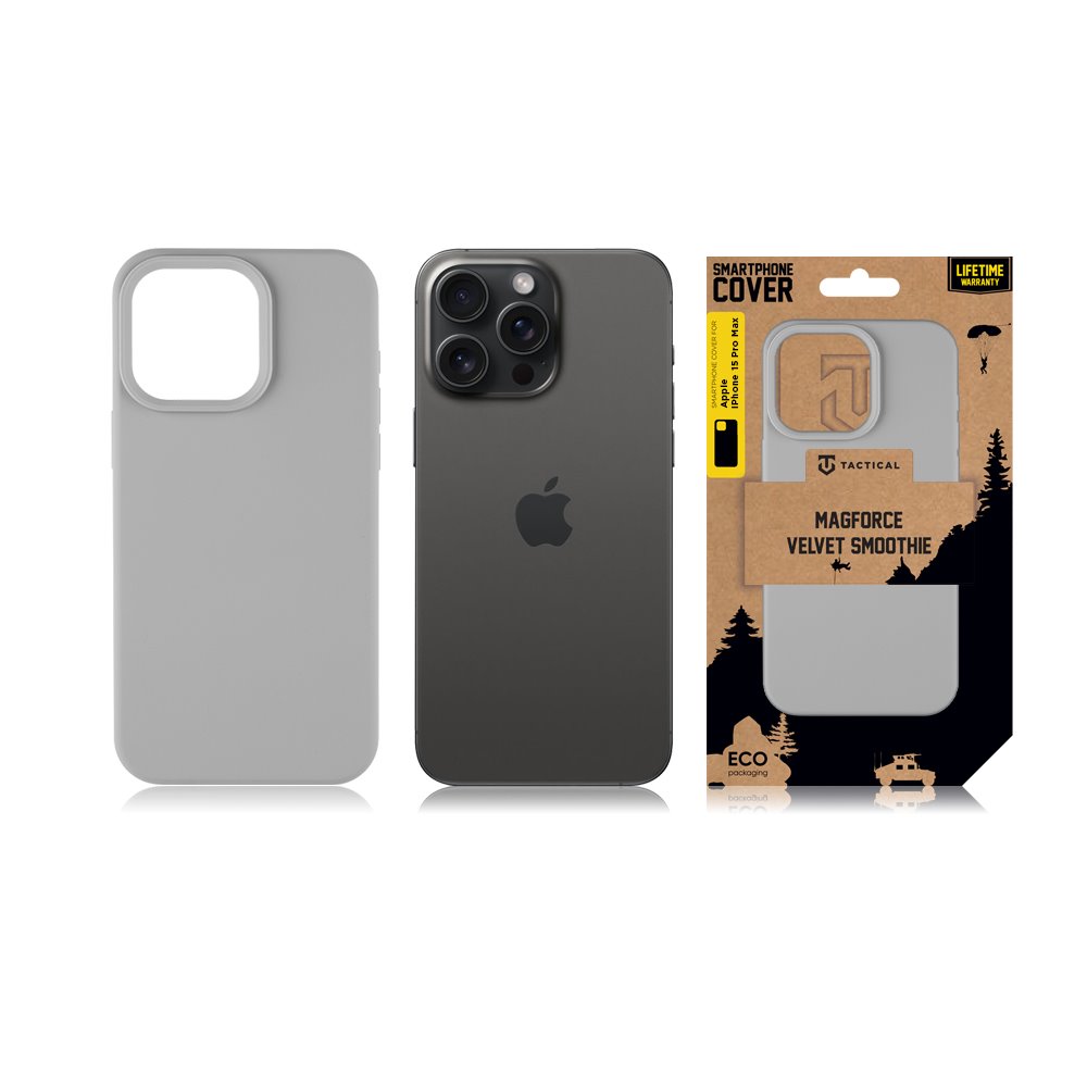 Tactical MagForce Velvet Smoothie Kryt pro Apple iPhone 15 Pro Max Foggy