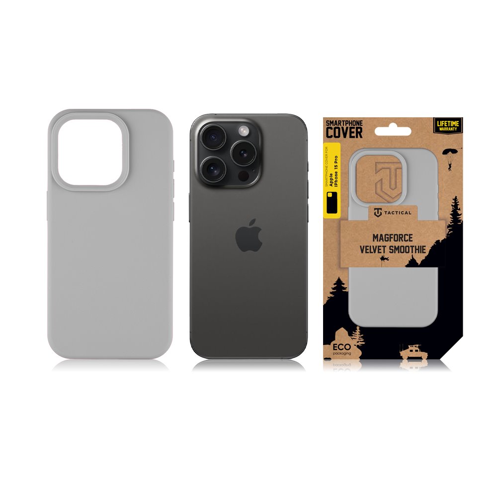 Tactical MagForce Velvet Smoothie Kryt pro Apple iPhone 15 Pro Foggy