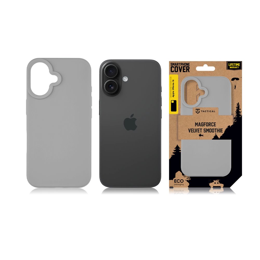 Tactical MagForce Velvet Smoothie Kryt pro Apple iPhone 16 Foggy