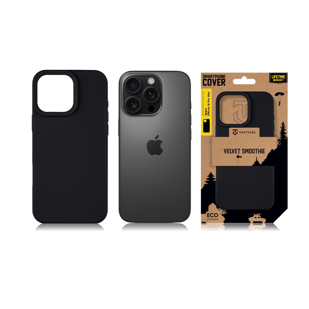 Tactical Velvet Smoothie Kryt pro Apple iPhone 16 Pro Max Asphalt