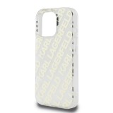 Karl Lagerfeld IML Electroplated Repeated Logo Zadní Kryt pro iPhone 16 Pro Max Gold