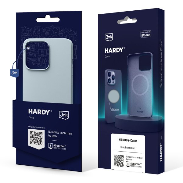 Ochranný kryt 3mk Hardy Silicone MagCase pro Apple iPhone 15, sierra blue