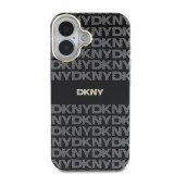 DKNY PC/TPU Repeat Pattern Tonal Stripe Magsafe Zadní Kryt pro iPhone 16 Black