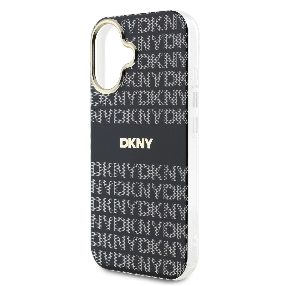 DKNY PC/TPU Repeat Pattern Tonal Stripe Magsafe Zadní Kryt pro iPhone 16 Black