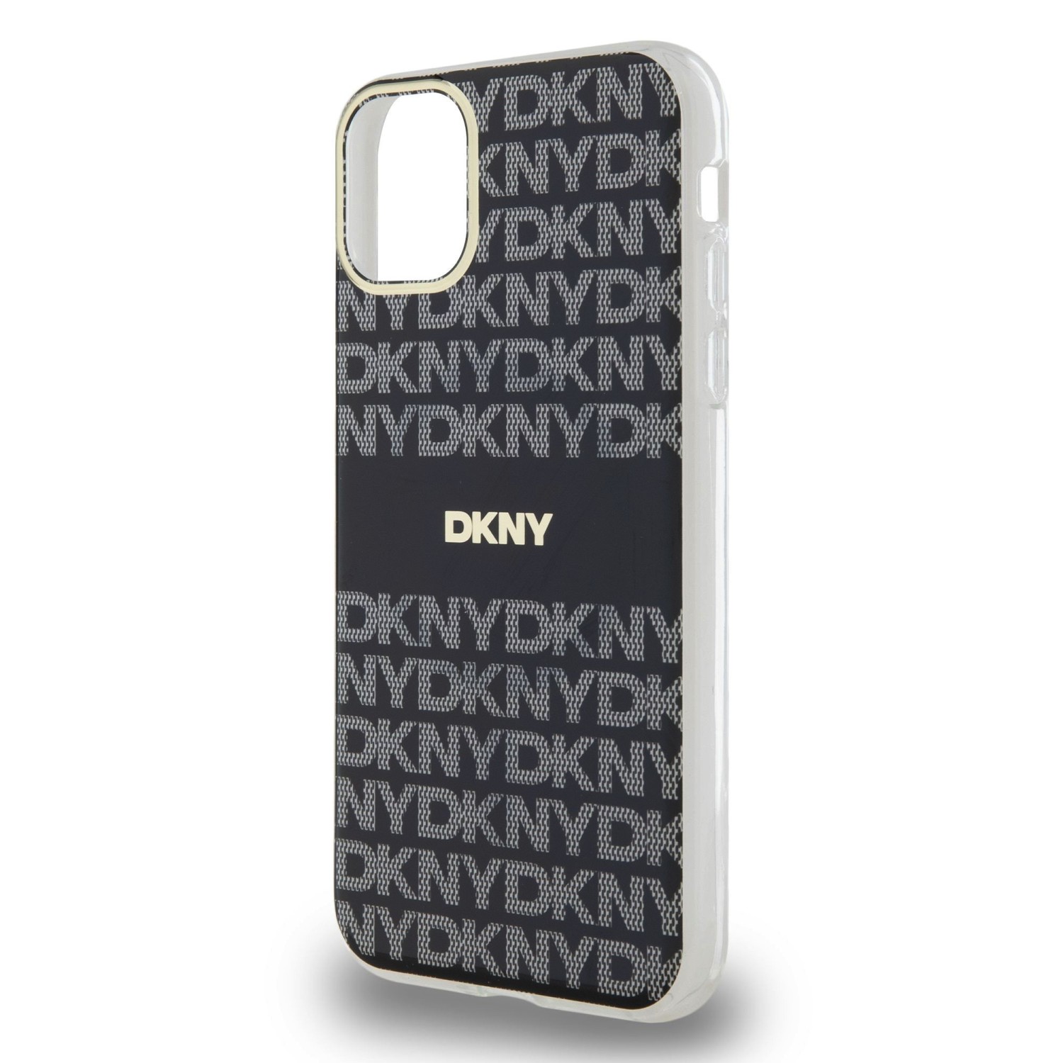 DKNY PC/TPU Repeat Pattern Tonal Stripe Magsafe Zadní Kryt pro iPhone 11 Black