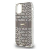 DKNY PC/TPU Repeat Pattern Tonal Stripe Magsafe Zadní Kryt pro iPhone 11 Beige