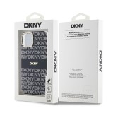 DKNY PC/TPU Repeat Pattern Tonal Stripe Magsafe Zadní Kryt pro iPhone 15 Black