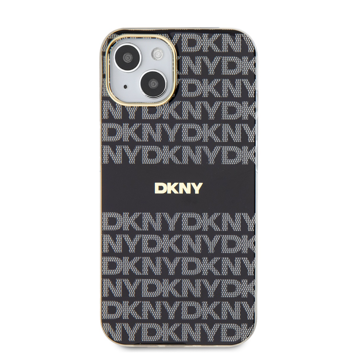 DKNY PC/TPU Repeat Pattern Tonal Stripe Magsafe Zadní Kryt pro iPhone 15 Black