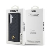 DKNY PU Leather Repeat Pattern Stack Logo Magsafe Zadní Kryt pro Samsung Galaxy S24+ Black