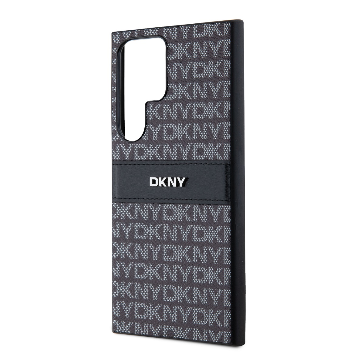 DKNY PC/TPU Repeat Pattern Tonal Stripe Zadní Kryt pro Samsung S24 Ultra Black