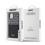 DKNY PU Leather Repeat Pattern Card Pocket Zadní Kryt pro iPhone 14 Black