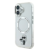 Karl Lagerfeld IML Karl and Choupette MagSafe Zadní Kryt pro iPhone 16 Plus Transparent