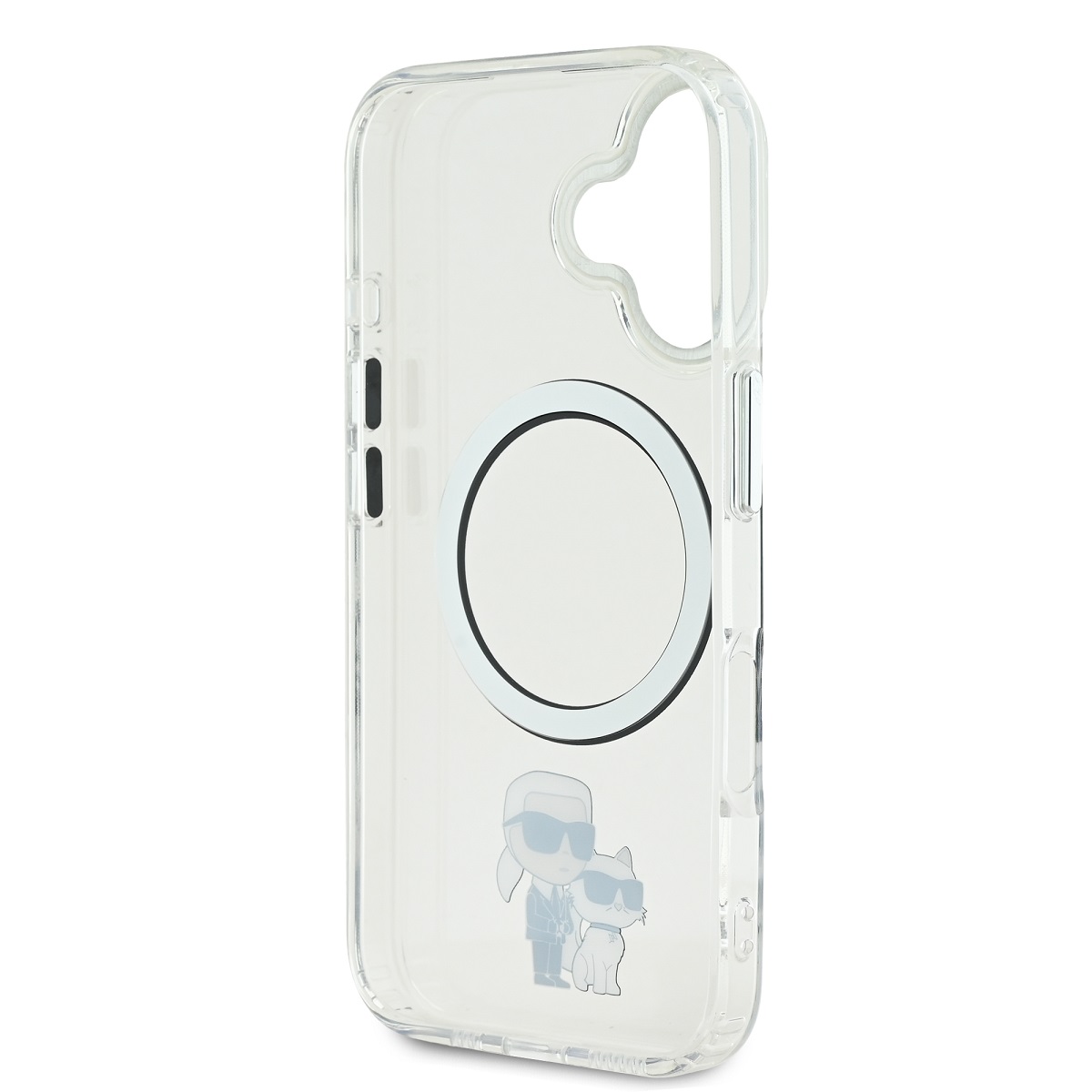 Karl Lagerfeld IML Karl and Choupette MagSafe Zadní Kryt pro iPhone 16 Plus Transparent