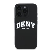 DKNY Liquid Silicone Arch Logo MagSafe Zadní Kryt pro iPhone 16 Pro Black