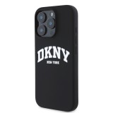 DKNY Liquid Silicone Arch Logo MagSafe Zadní Kryt pro iPhone 16 Pro Black