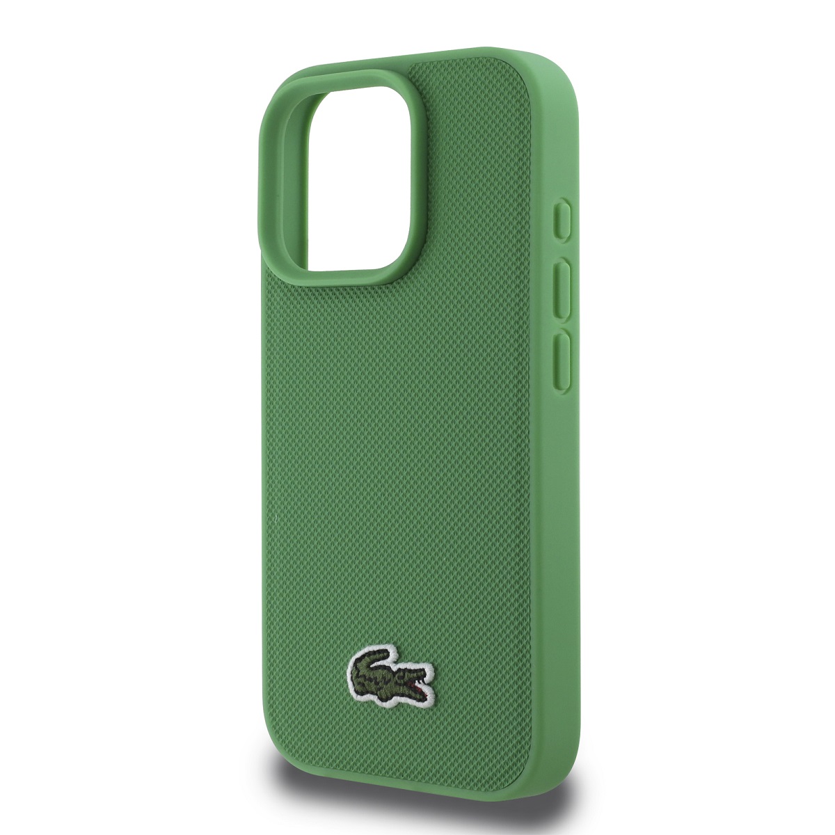 Lacoste Iconic Petit Pique Woven Logo MagSafe Zadní Kryt pro iPhone 16 Pro Max Green