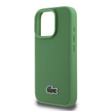 Lacoste Iconic Petit Pique Woven Logo MagSafe Zadní Kryt pro iPhone 16 Pro Green