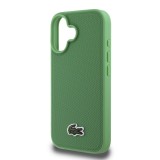 Lacoste Iconic Petit Pique Woven Logo MagSafe Zadní Kryt pro iPhone 16 Green