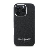 Karl Lagerfeld Grained PU Hotel RSG Zadní Kryt pro iPhone 16 Pro Black