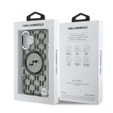 Karl Lagerfeld IML Monogram K&CH Heads MagSafe Zadní Kryt pro iPhone 16 Black