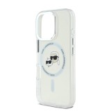 Karl Lagerfeld IML K&CH Heads Metal Frame MagSafe Zadní Kryt pro iPhone 16 Pro Transparent