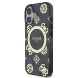 Guess IML 4G Peony MagSafe Zadní Kryt pro iPhone 16 Black