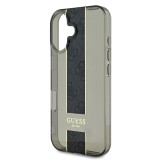 Guess IML Middle 4G Stripe Zadní Kryt pro iPhone 16 Black