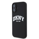 DKNY Liquid Silicone Arch Logo MagSafe Zadní Kryt pro iPhone 16 Black