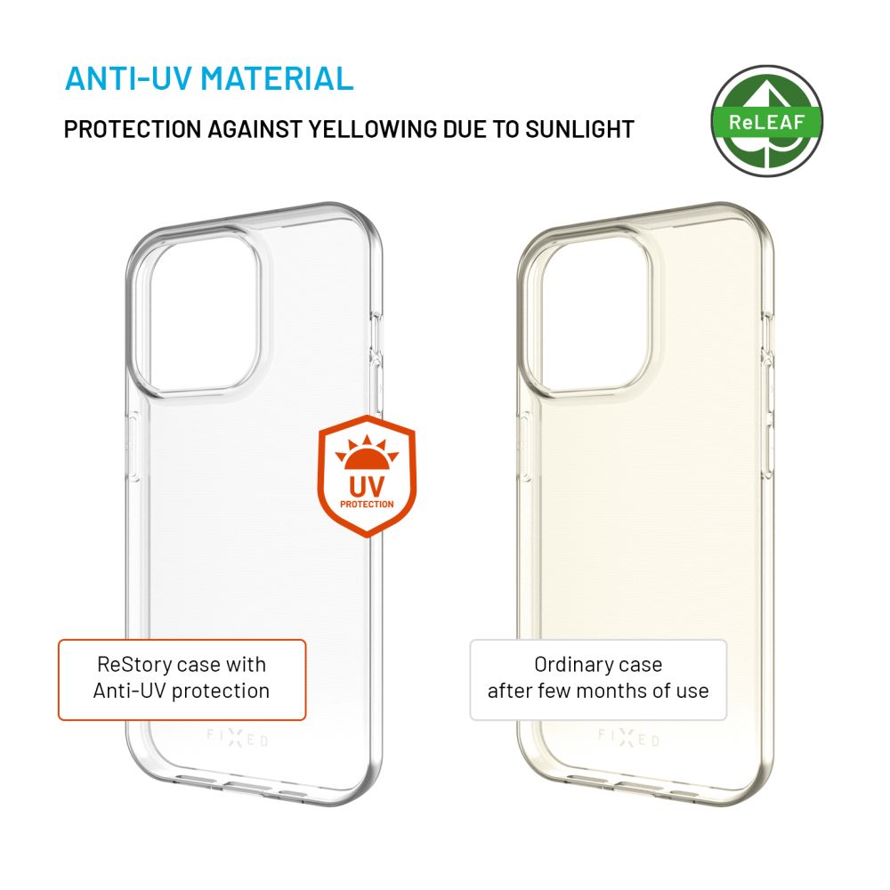 TPU gelový kryt FIXED ReStory AntiUV pro Samsung Galaxy A55 5G, čirý