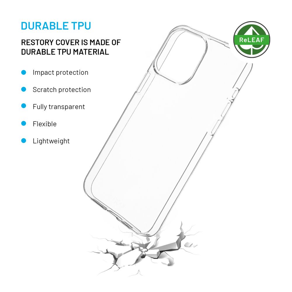 TPU gelový kryt FIXED ReStory AntiUV pro Apple iPhone 15 Pro Max, čirý