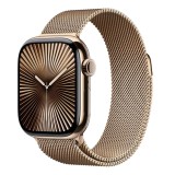 Apple Watch Series 10 GPS + Cellular 46mm Gold Titanium / Gold Milanese Loop - M/L