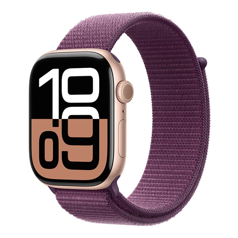 Apple Watch Series 10 GPS 46mm Rose Gold Aluminium / Plum Sport Loop