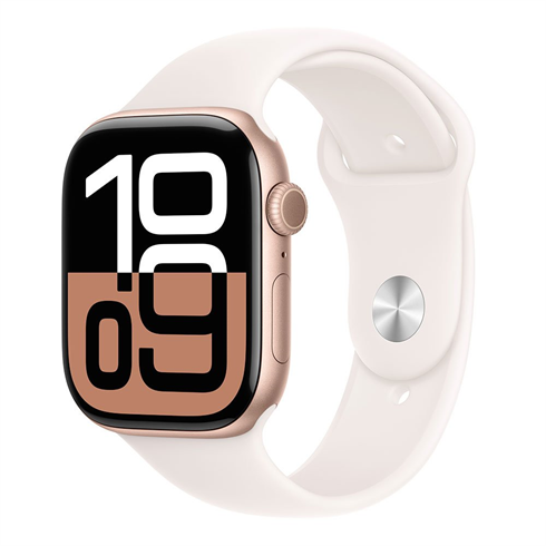 Apple Watch Series 10 GPS 46mm Rose Gold Aluminium / Light Blush Sport Band - M/L