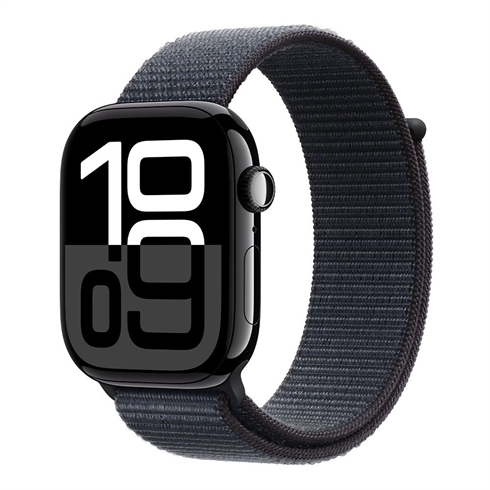 Apple Watch Series 10 GPS 46mm Jet Black Aluminium Case with Ink Sport Loop