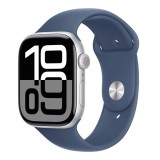 Apple Watch Series 10 GPS 46mm Silver Aluminium / Denim Sport Band - M/L