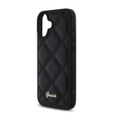 Guess PU Leather Quilted Zadní Kryt pro iPhone 16 Plus Black