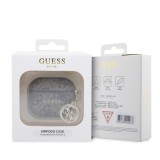 Guess 4G Script PC/PU Charm Pouzdro pro AirPods 3 Brown