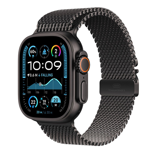 Apple Watch Ultra 2 GPS + Cellular 49mm Black Titanium / Black Titanium Milanese Loop - M